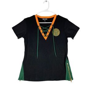 Jäegermeister V Neck Bartender Shirt Small Black